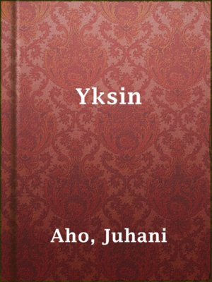 cover image of Yksin